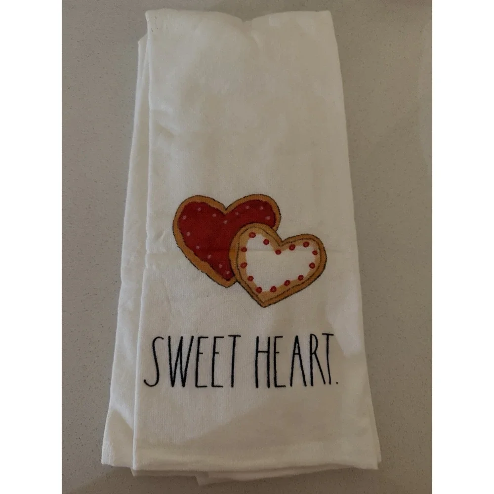 Rae Dunn Valentines Day Sweet Heart Kitchen Towels Set of 2 New